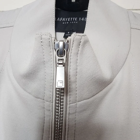 Lafayette 148 Modal Blend Zip Front Utility Jacket Size S - Picture 10 of 12